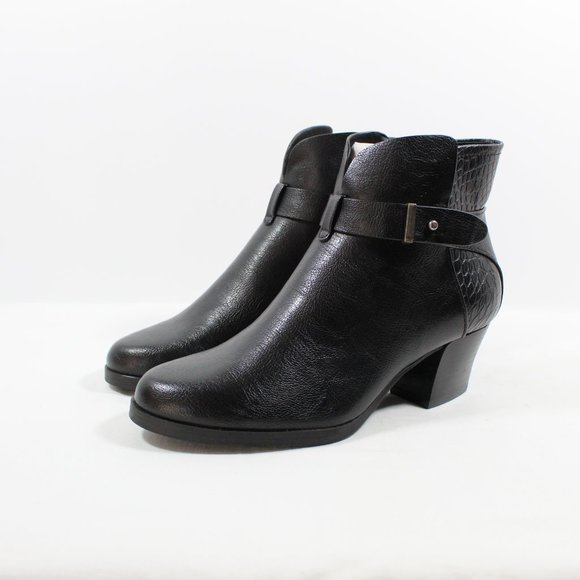 Baretraps Women's Lane Block Heel Ankle Boot - Black 6.5 - Picture 1 of 5